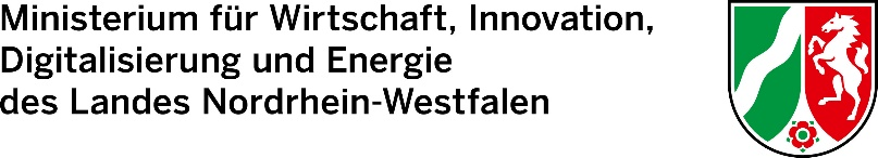 Ministerium für Wirtschaft, Innovation, Digitalisierung und Energie des Landes Nordrhein-Westfalen Logo